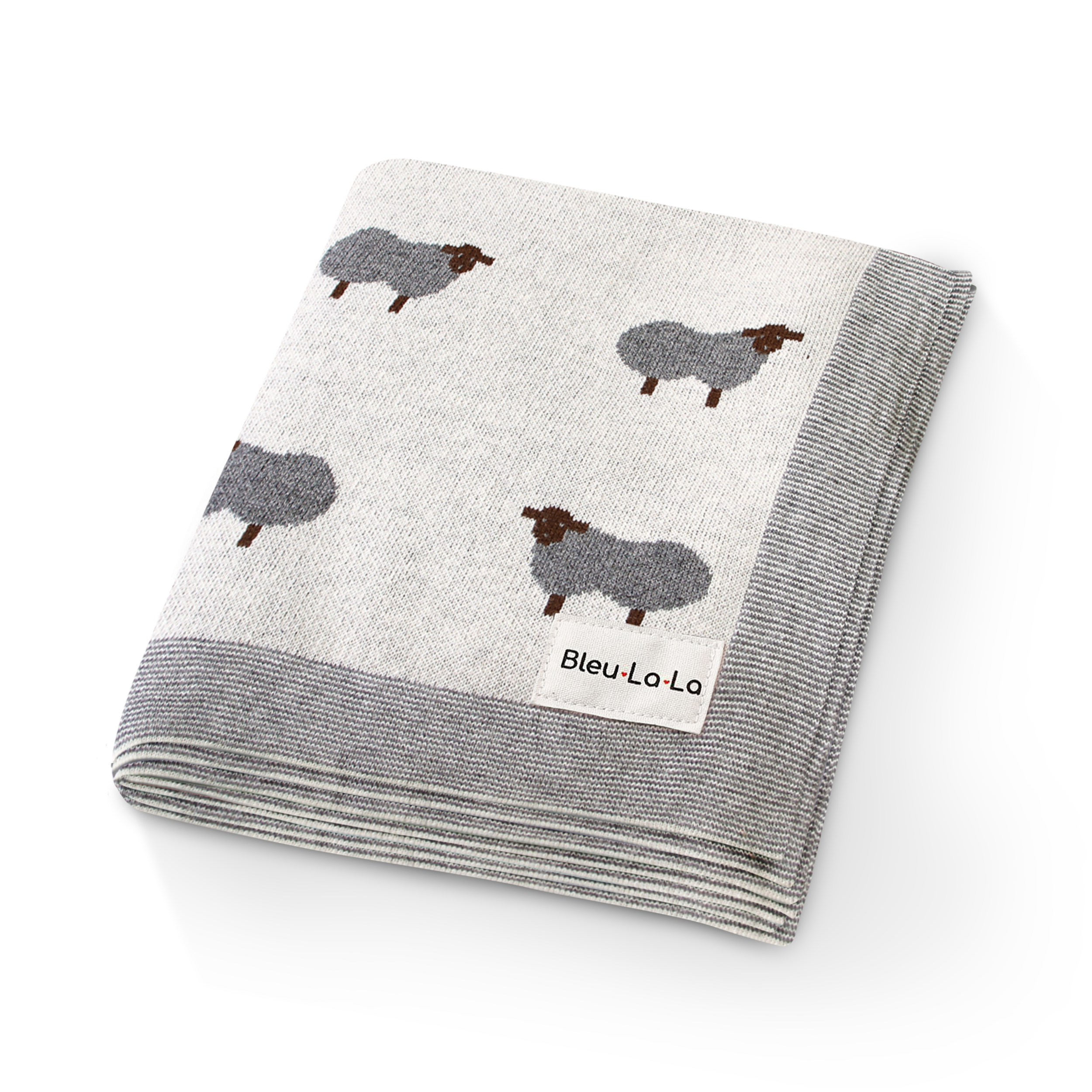 100% Luxury Cotton Swaddle Receiving Baby Blanket - Sheep - Gabrielle's Biloxi