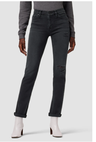 Hudson Nico Mid-Rise Straight Ankle with Roll - Gabrielle's Biloxi