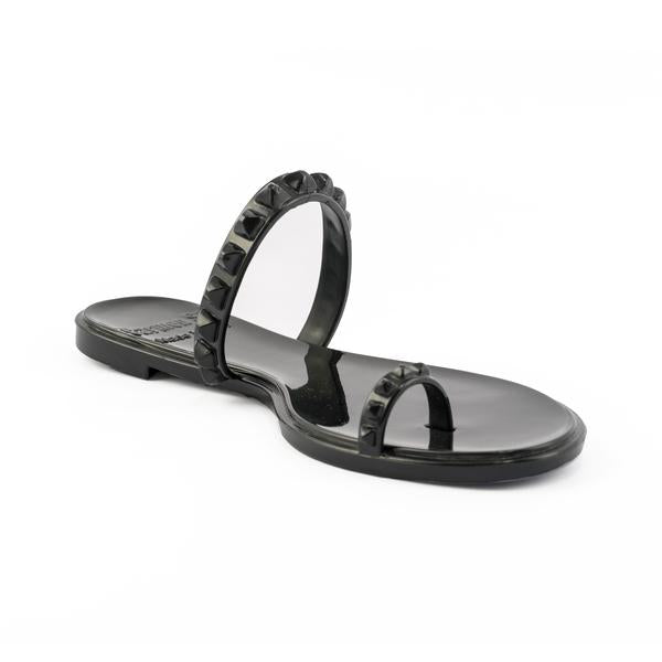 Carmen Sol Maria Flat Sandal - Black - Gabrielle's Biloxi