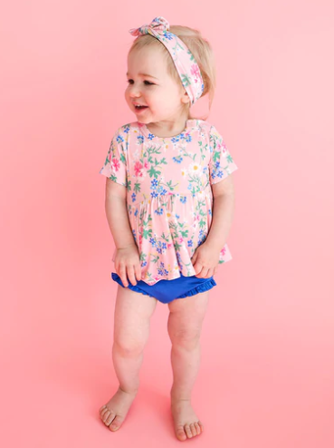 Posh Peanut Nicole Short Sleeve Basic Peplum Top & Bloomer Set - Gabrielle's Biloxi