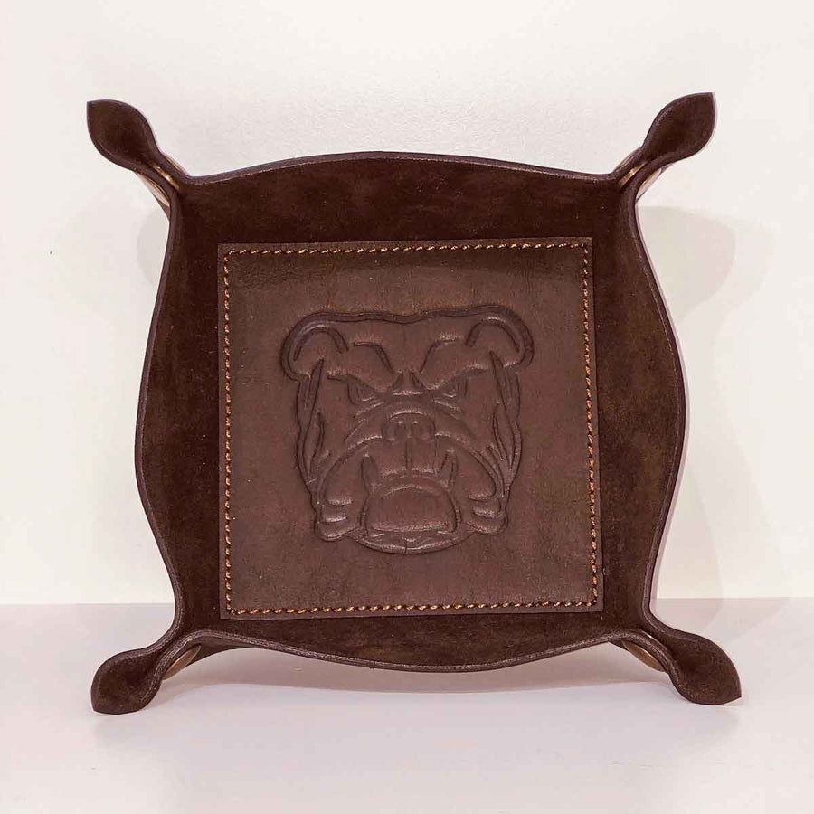 Bulldog Leather Embossed Valet Tray - Gabrielle's Biloxi