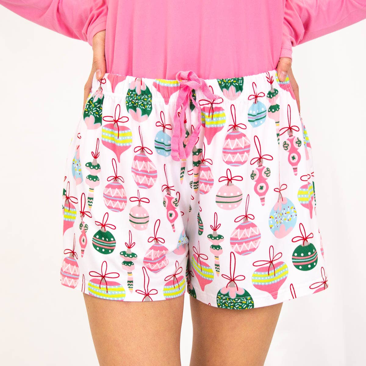 Wonderland Sleep Shorts White/Pink/Blue -Asst.: XSmall - Gabrielle's Biloxi