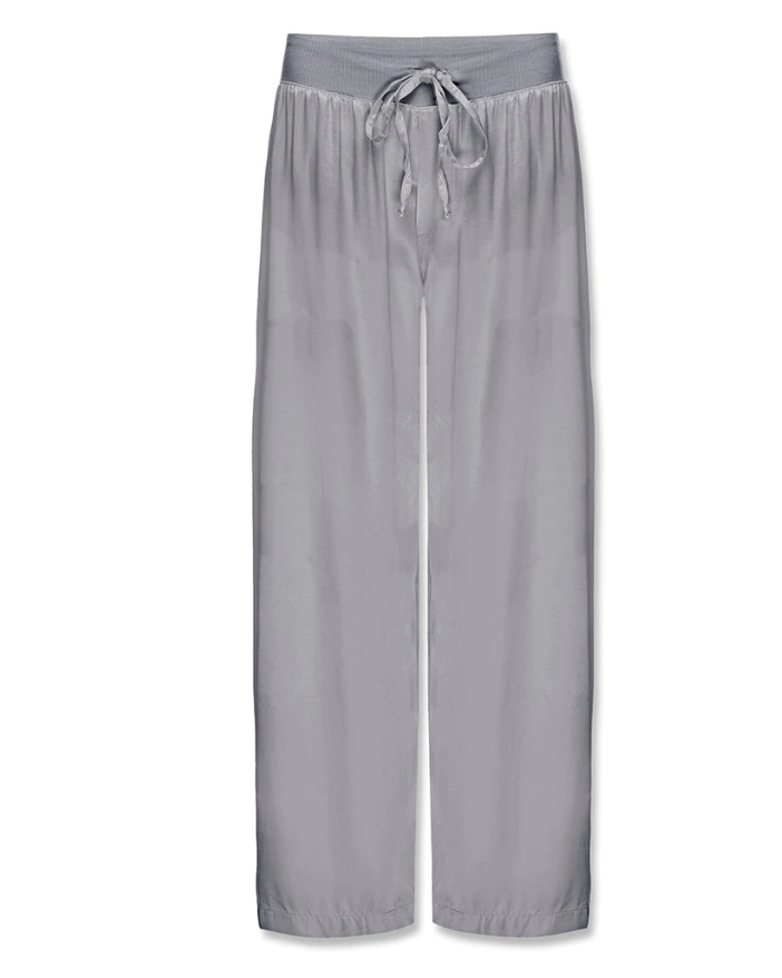 PJ Harlow Jolie Capri Satin Pant in Dark Silver - Gabrielle's Biloxi