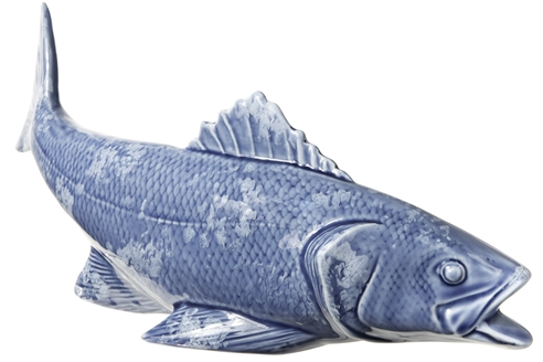 Porcelain Common Carp Fish Figurine Blue 14" - Gabrielle's Biloxi