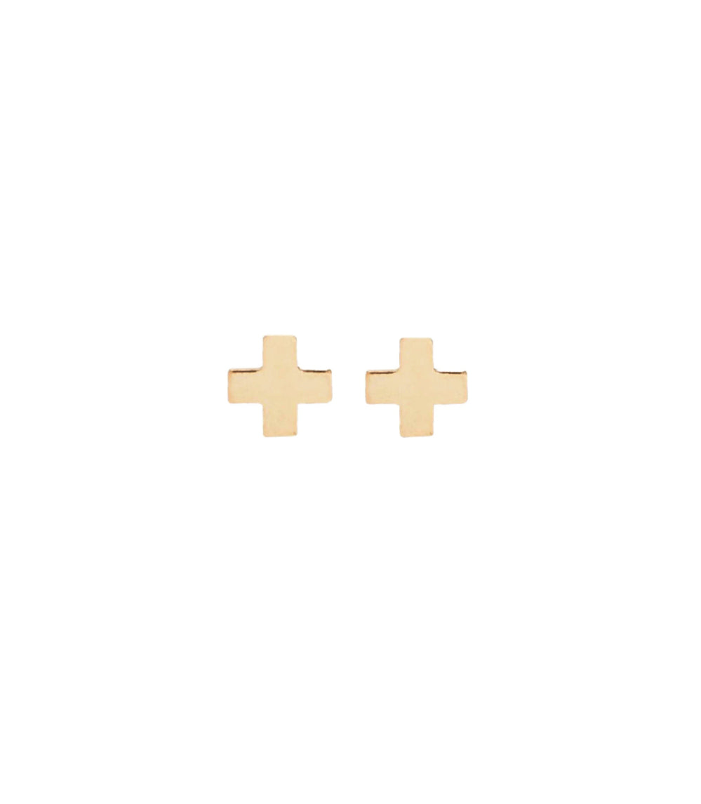 ENewton Signature Cross Stud Earrings Gold - Gabrielle's Biloxi