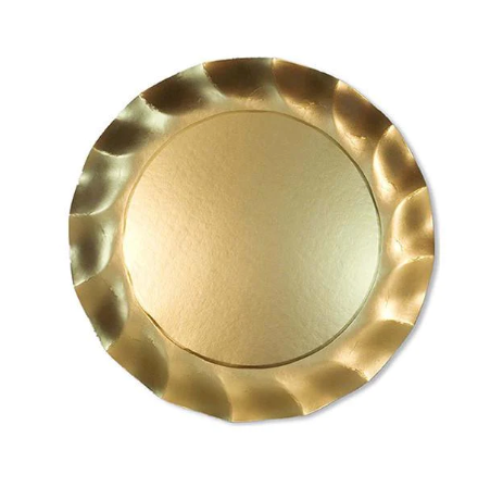 Wavy Dinner Plate Satin Gold - Gabrielle's Biloxi