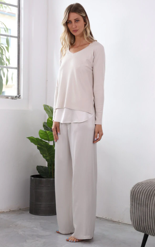 PJ Harlow Frankie Top in EggNog - Gabrielle's Biloxi