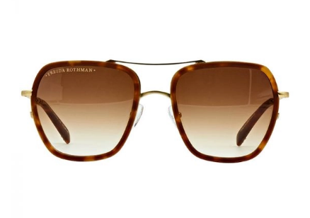 Freida Rothman Breckenridge Squared Aviator Sunglasses Tortoise - Gabrielle's Biloxi