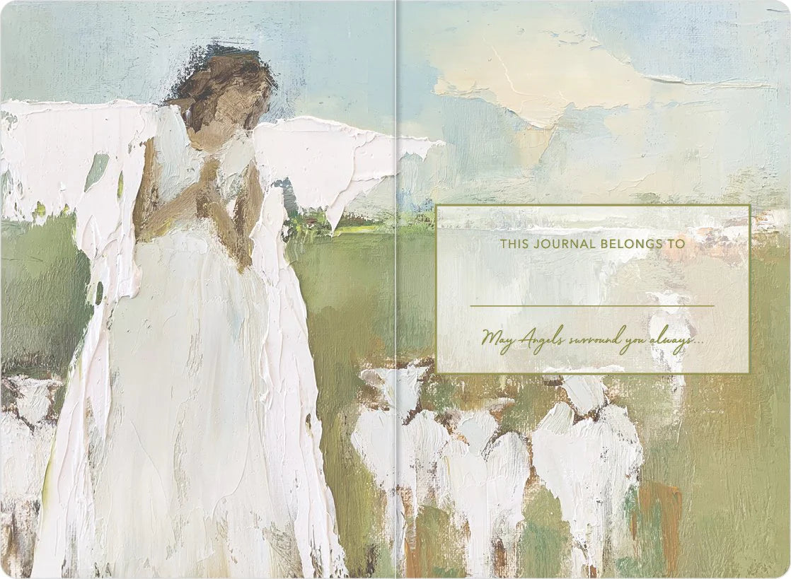 Anne Neilson Green Debossed Angel Journal - Gabrielle's Biloxi