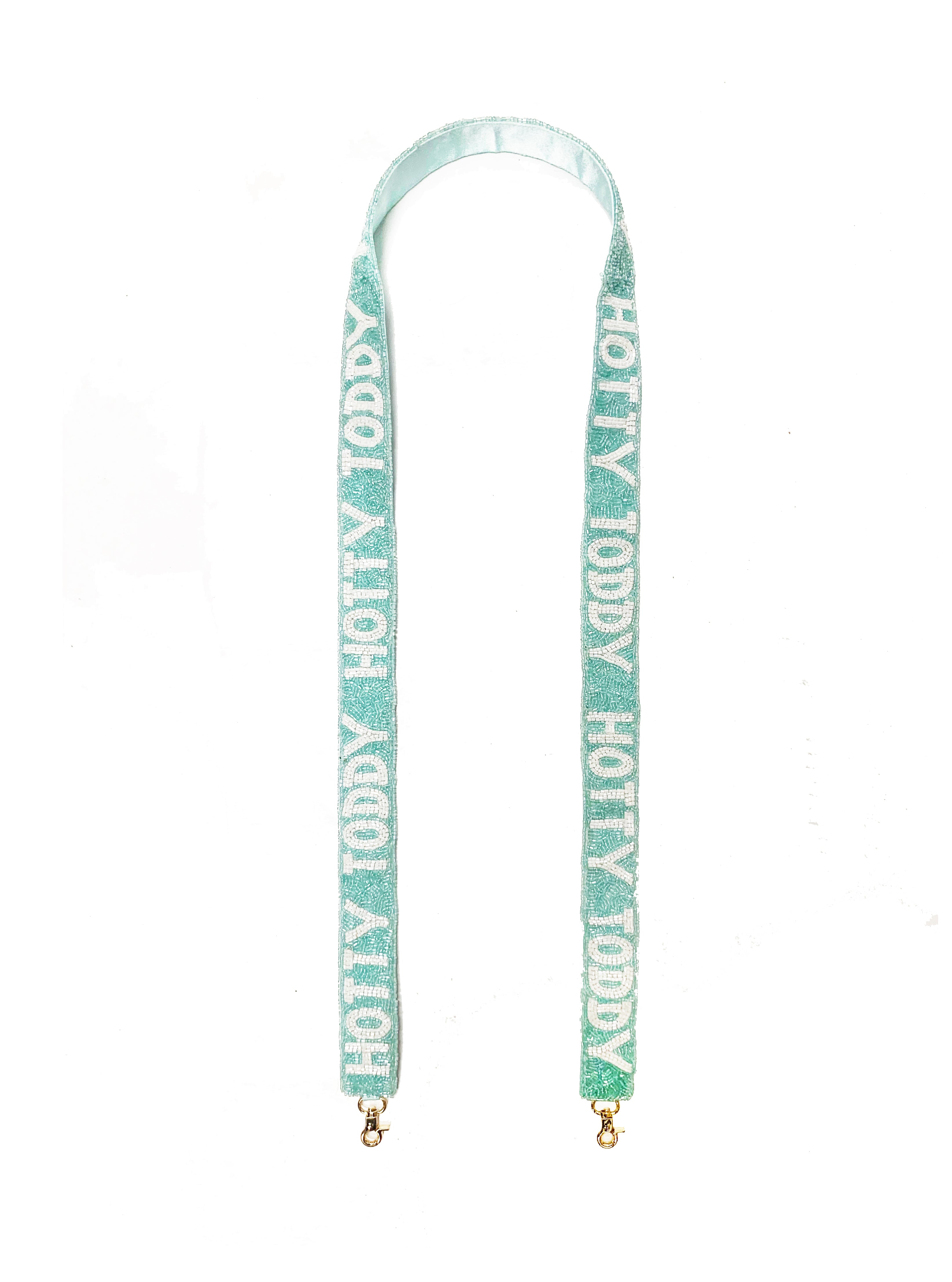 Hotty Toddy Beaded Strap - Powder Blue & White - Gabrielle's Biloxi