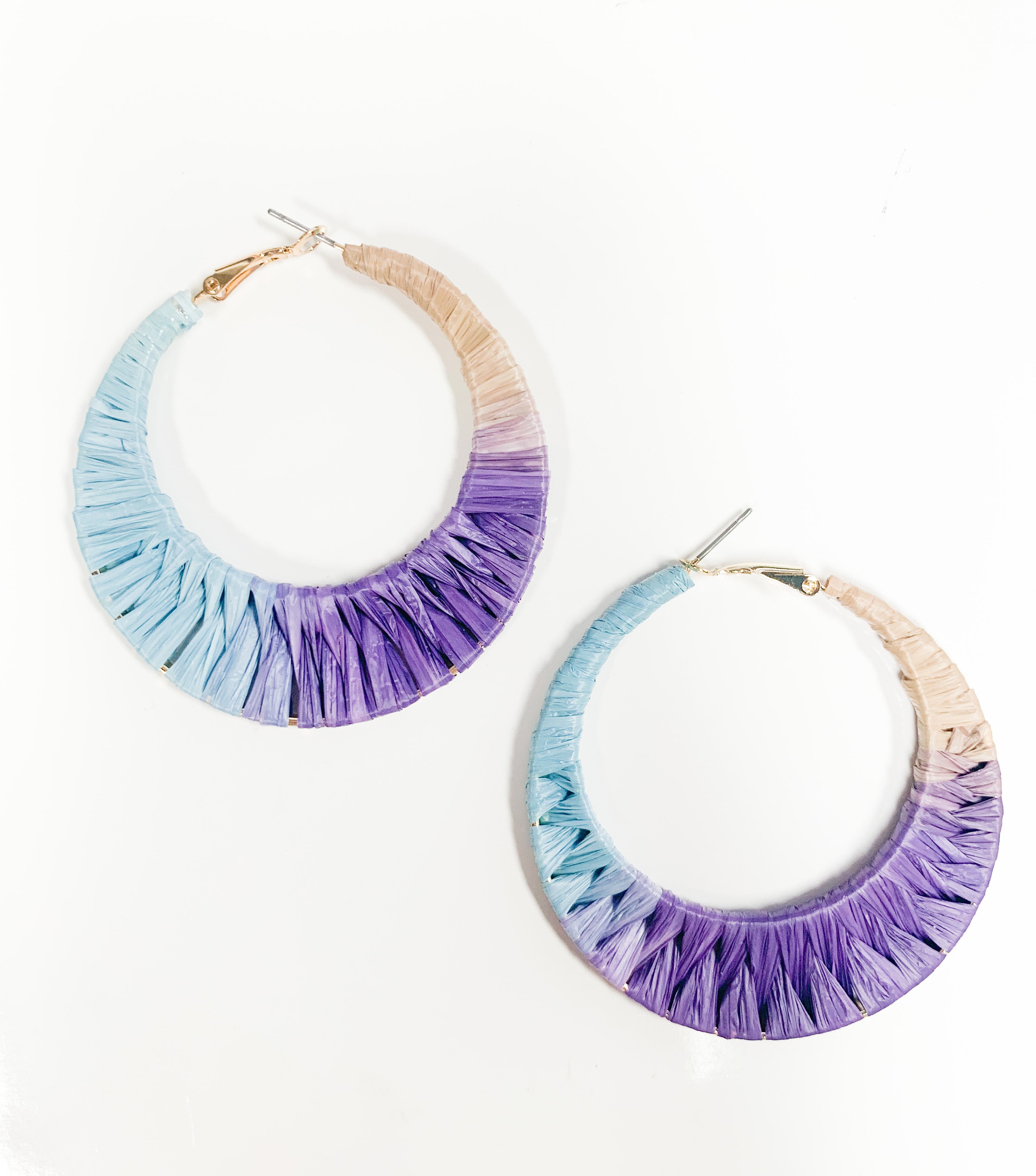 Multi Ombre Thread Hoop Earrings - Gabrielle's Biloxi