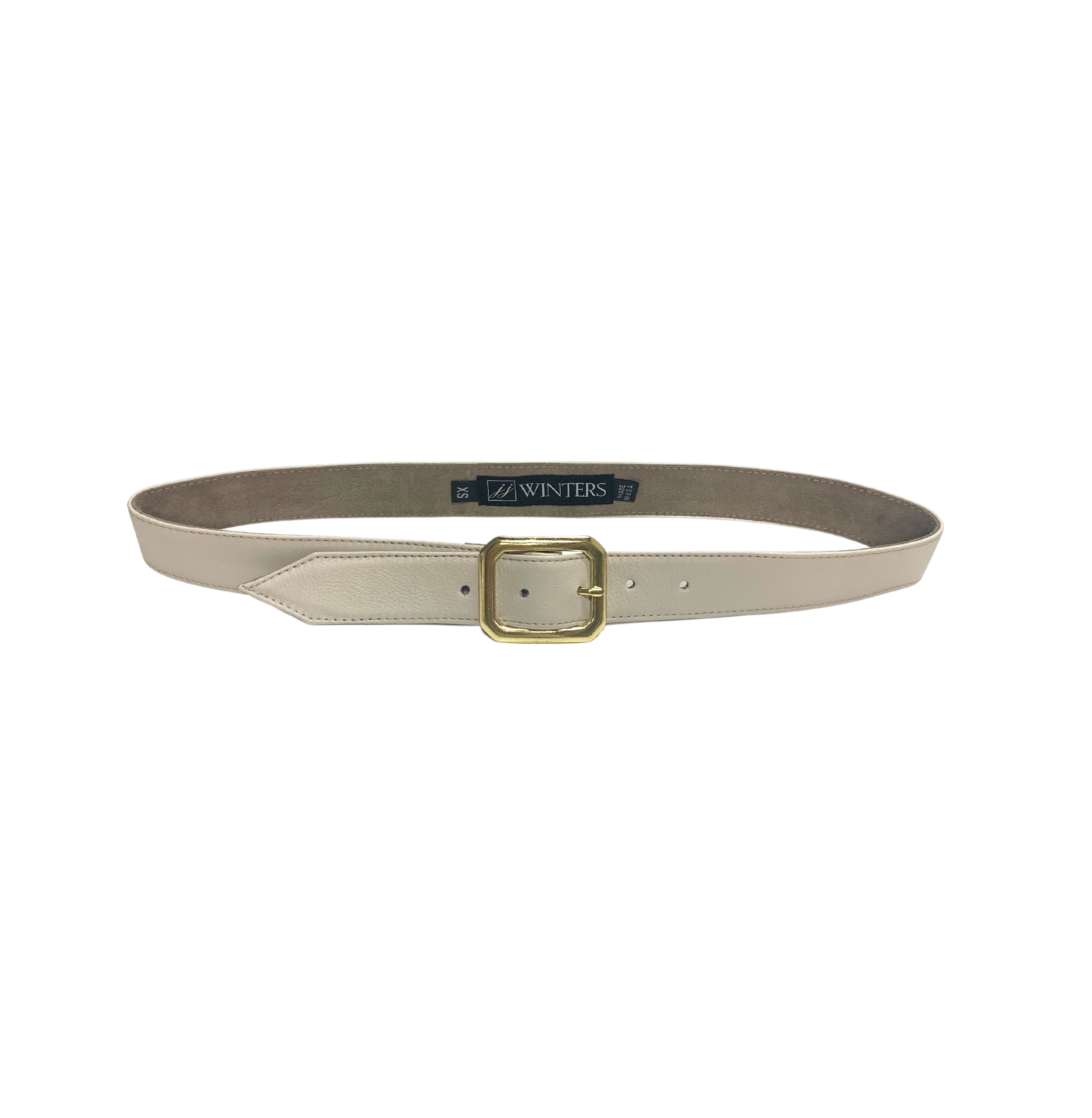 JJ Winters Belt - Mini Kylie Bone Hardrock / Gold - Gabrielle's Biloxi