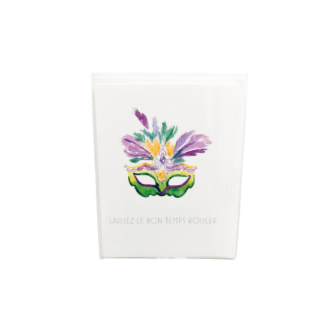 Mardi Gras Mask "Laissez Le Bon Temps Rouler" Card - Gabrielle's Biloxi