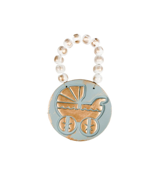 Baby Carriage Ornament - Blue - Gabrielle's Biloxi