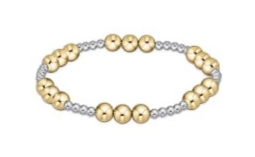 ENewton Classic Joy Pattern 6mm Bead Bracelet - Mixed Metal - Gabrielle's Biloxi