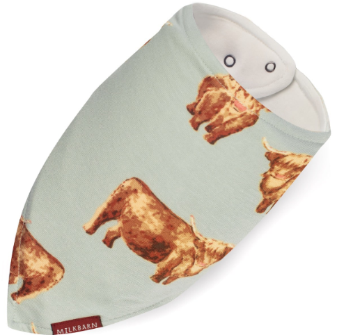 Milkbarn Bamboo Kerchief Bib Highland Cow - Gabrielle's Biloxi