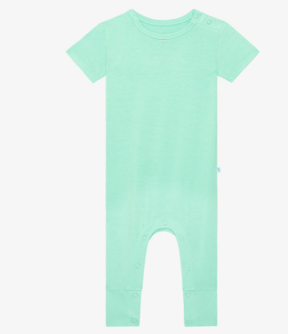 Posh Peanut Sea Glass Short Sleeve Romper Light/Pastel Green - Gabrielle's Biloxi