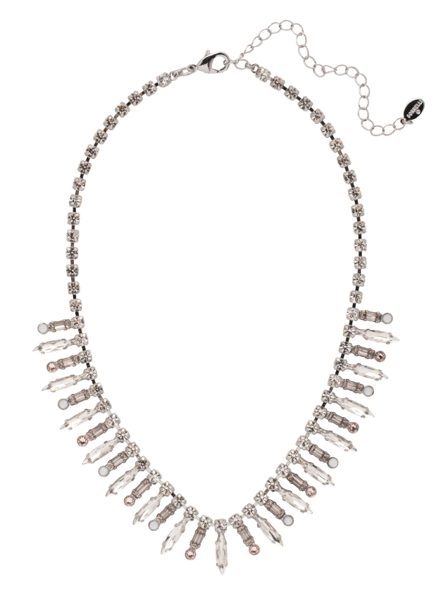 Sorrelli Emory Statement Necklace Snow Bunny Palladium - Gabrielle's Biloxi