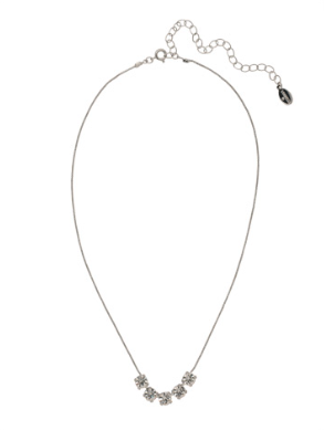 Sorrelli Shaughna Tennis Necklace Palladium Crystal - Gabrielle's Biloxi