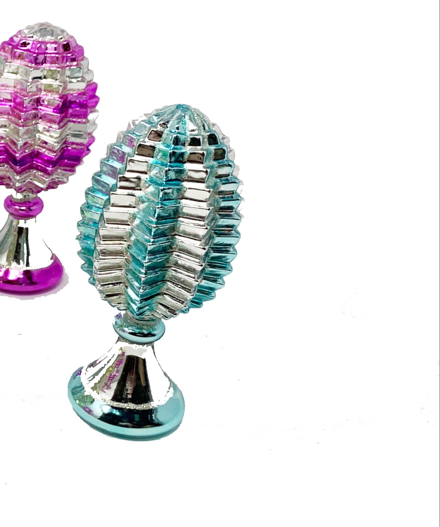 Striped Pedestal Egg - Assorted - Gabrielle's Biloxi