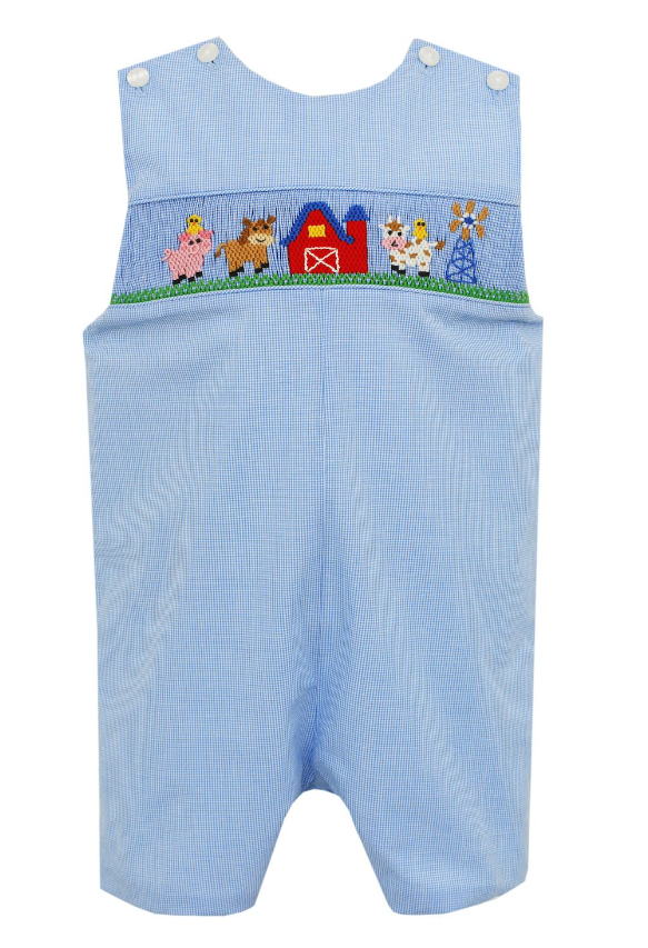 Boy's Short Jon Jon - Micro Check Farm - Gabrielle's Biloxi