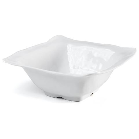 Ruffle White Melamine Square Serving Bowl - Gabrielle's Biloxi
