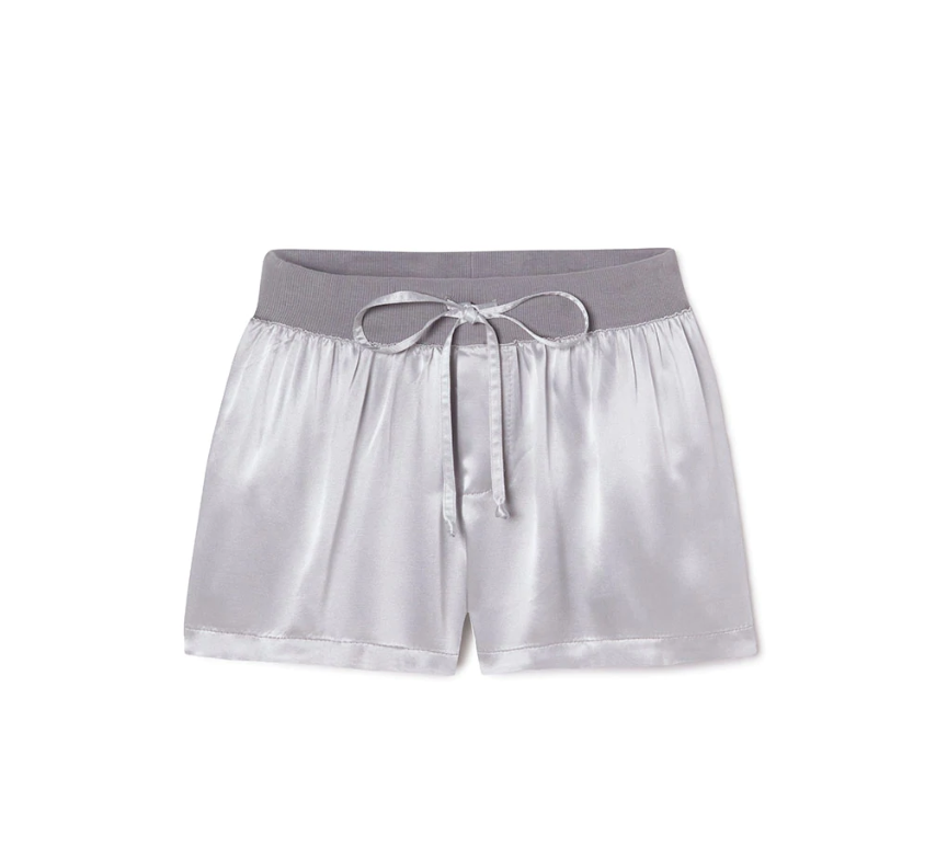 PJ Harlow Mikel Satin Short in Dark Silver - Gabrielle's Biloxi