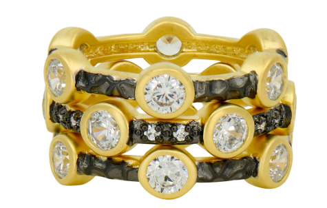 Freida Rothman Starry Night Set of 3 Rings - Gabrielle's Biloxi