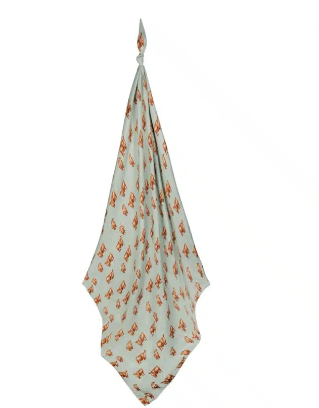 Milkbarn Bamboo Swaddle Highland Cow - Gabrielle's Biloxi