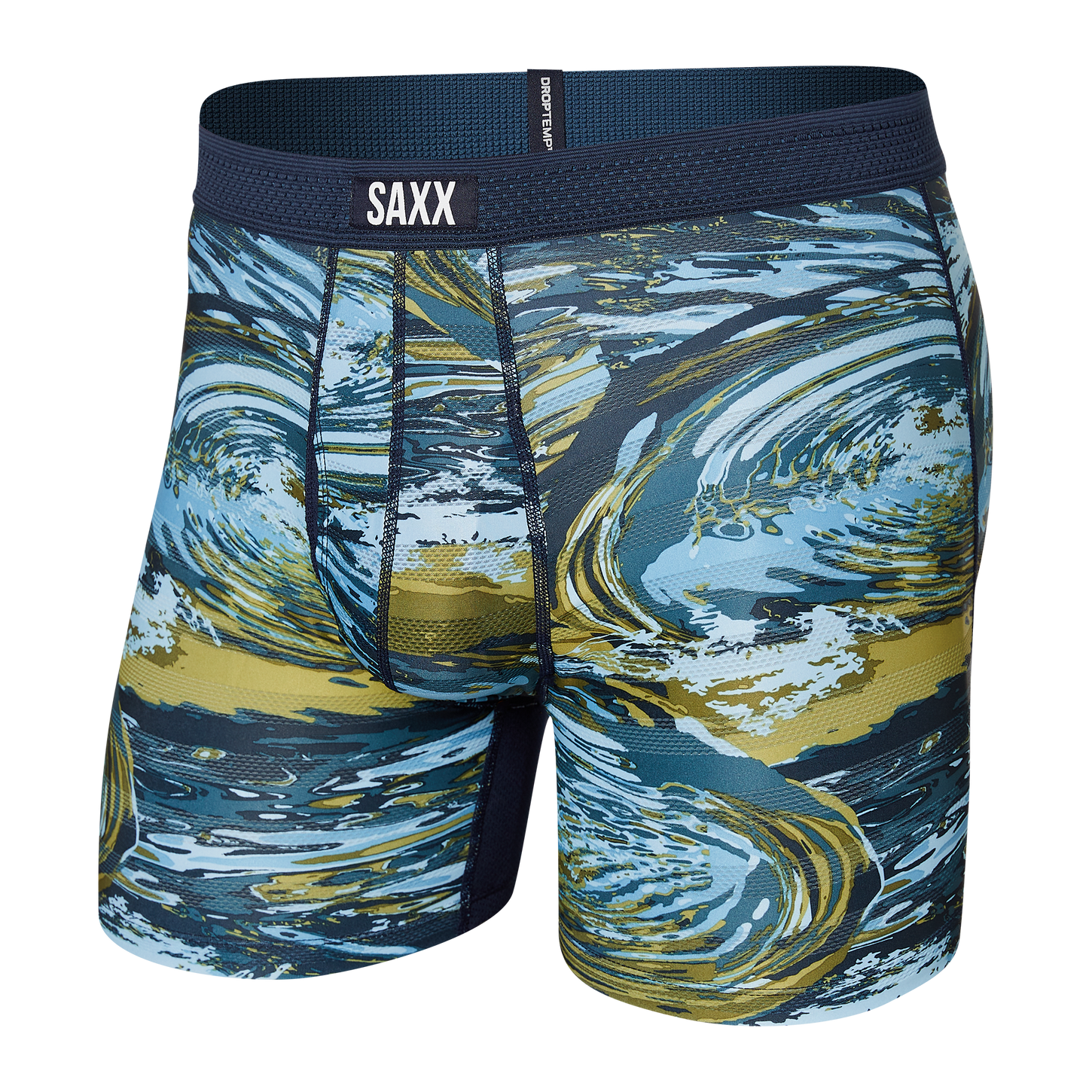 Saxx Hot Shot Boxer Brief Fly Water Camo Dark Ink - Gabrielle's Biloxi