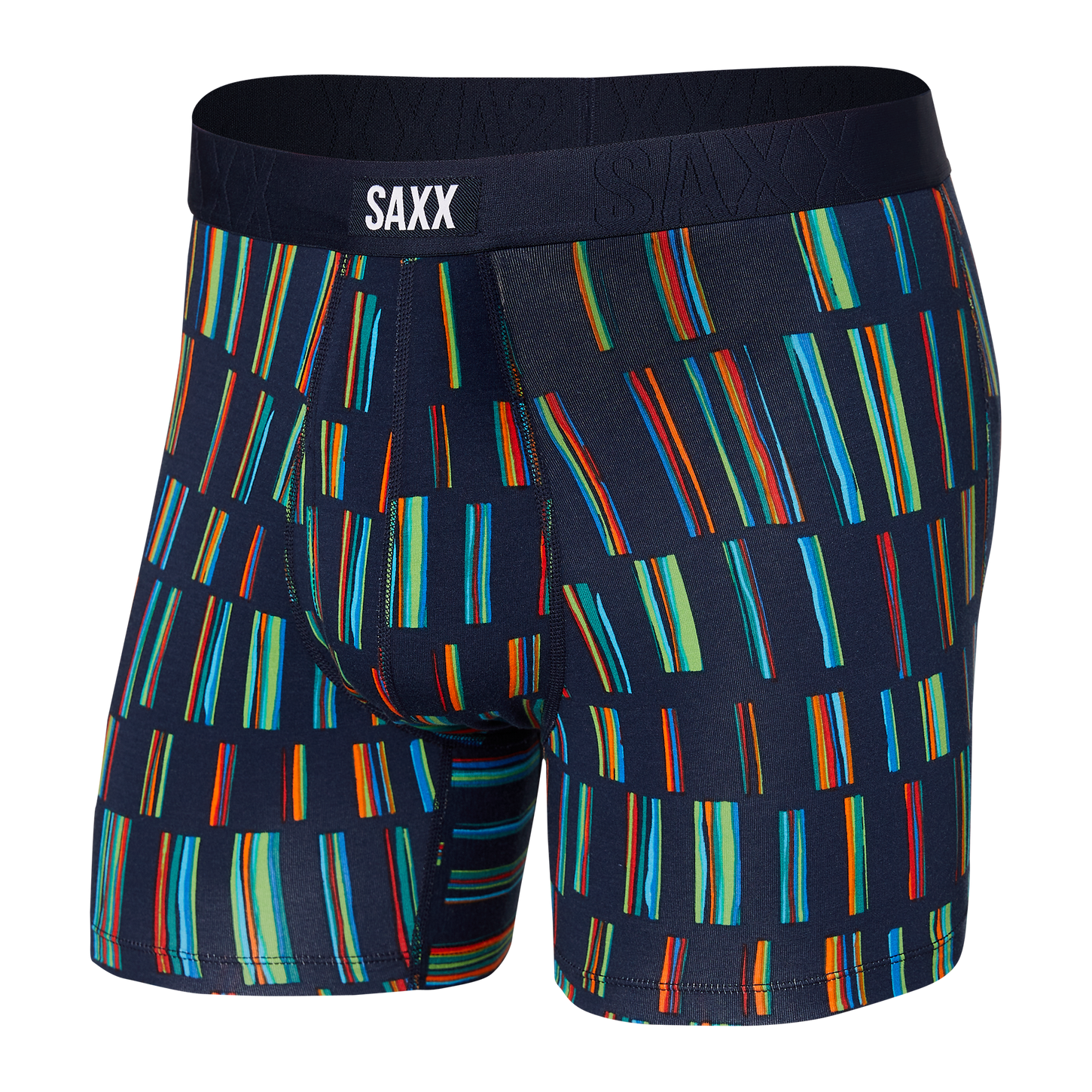 Saxx Undercover Boxer BR Fly Sticks & Stripes Navy - Gabrielle's Biloxi