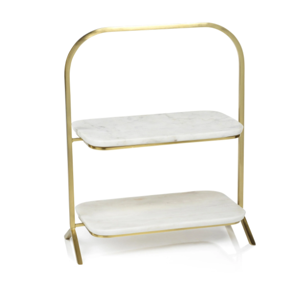 Madeleine Marble 2-Tier Stand - Gabrielle's Biloxi