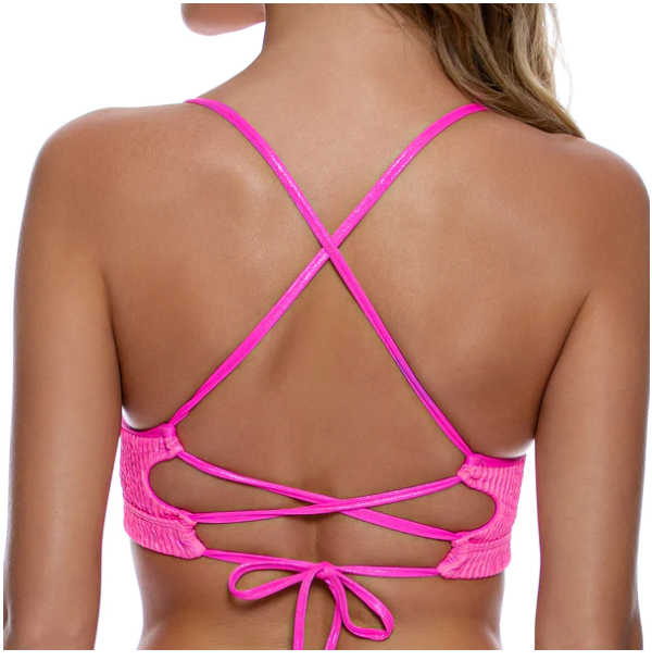 Luli Fama Underwire Top - Metallic Hot Pink - Gabrielle's Biloxi