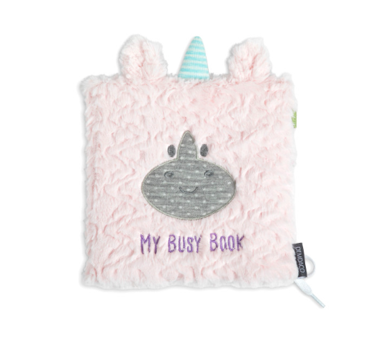 Demdaco Buckle and Snap Busy Book - Unicorn - Gabrielle's Biloxi