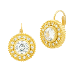 Freida Rothman Nautical Button Lever Back Stud Earrings - Gabrielle's Biloxi
