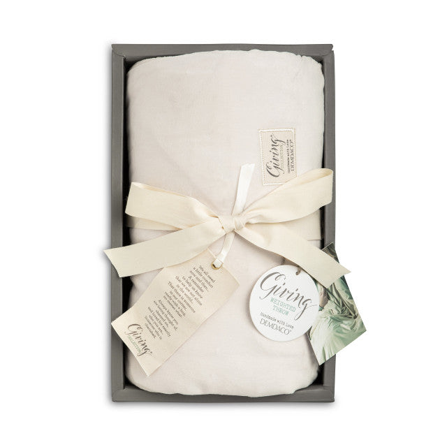 Demdaco Weighted Throw Blanket-Cream Giving - Gabrielle's Biloxi