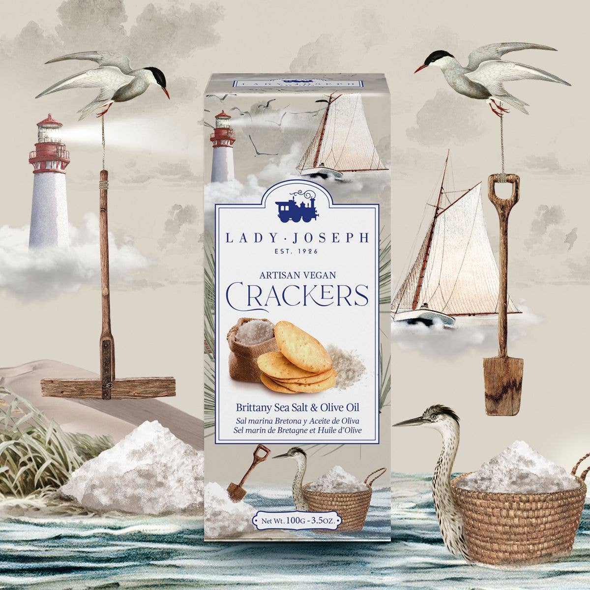 Crackers with Brittany Sea Salt & Olive Oil - Gabrielle's Biloxi