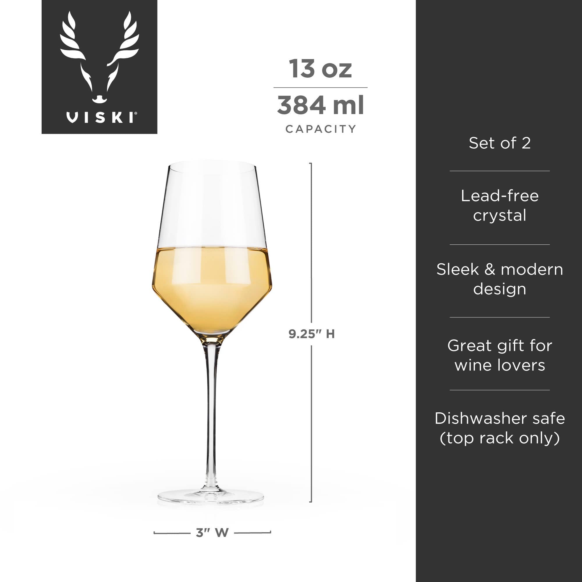 Raye™ Angled Crystal Chardonnay Glasses Set of 2