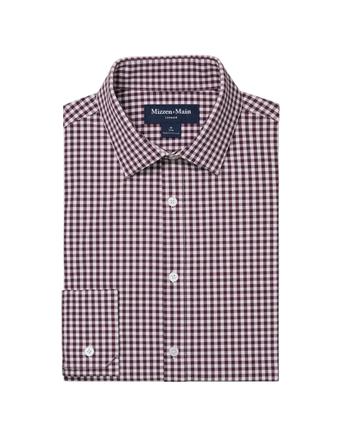 Mizzen+Main Leeward LS Dress Shirt - Eggplant Crew Gingham - Gabrielle's Biloxi