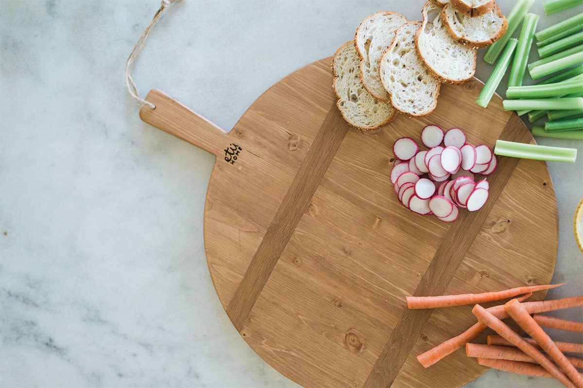 Etu Home Round Pine Charcuterie Board - Medium - Gabrielle's Biloxi