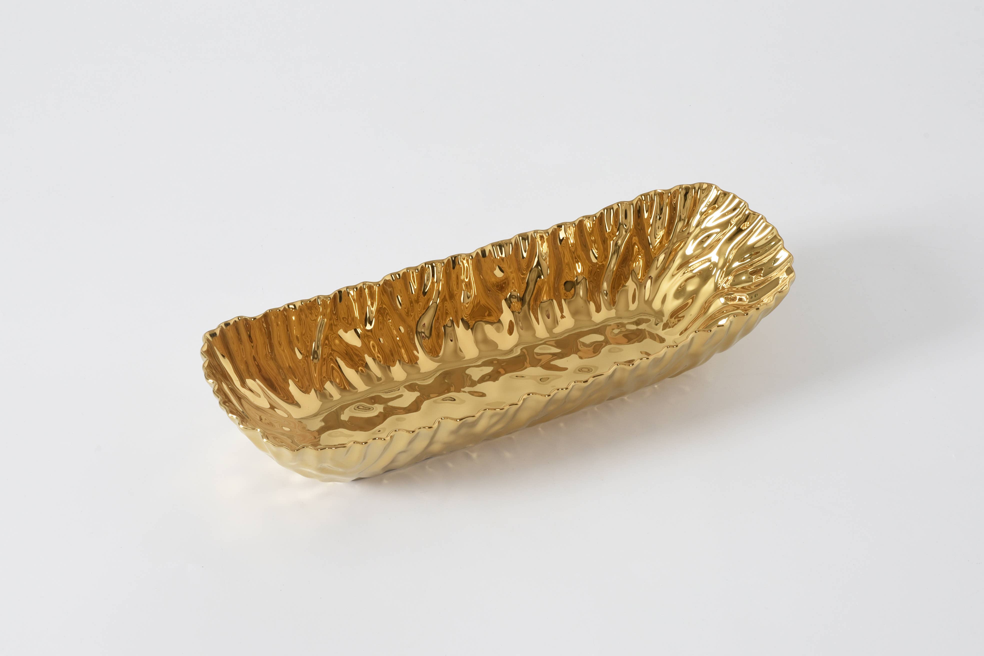 Pampa Bay Deep Rectangular Server - Gold - Gabrielle's Biloxi