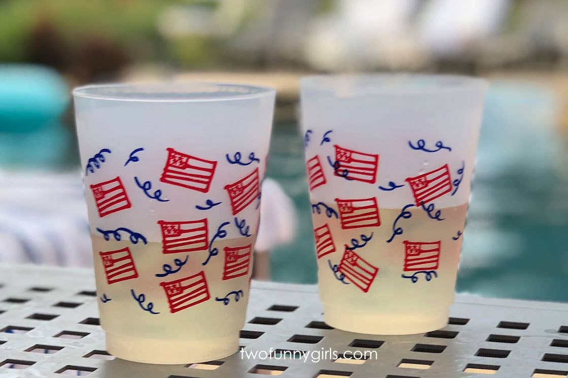 July 4th/Patriotic -American Flag Wrap Frost Cup