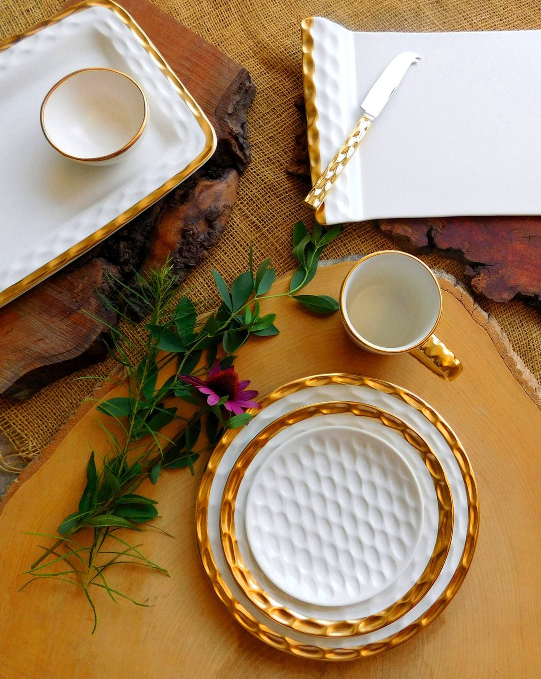 Truro Dinner Plate - Gold - Gabrielle's Biloxi