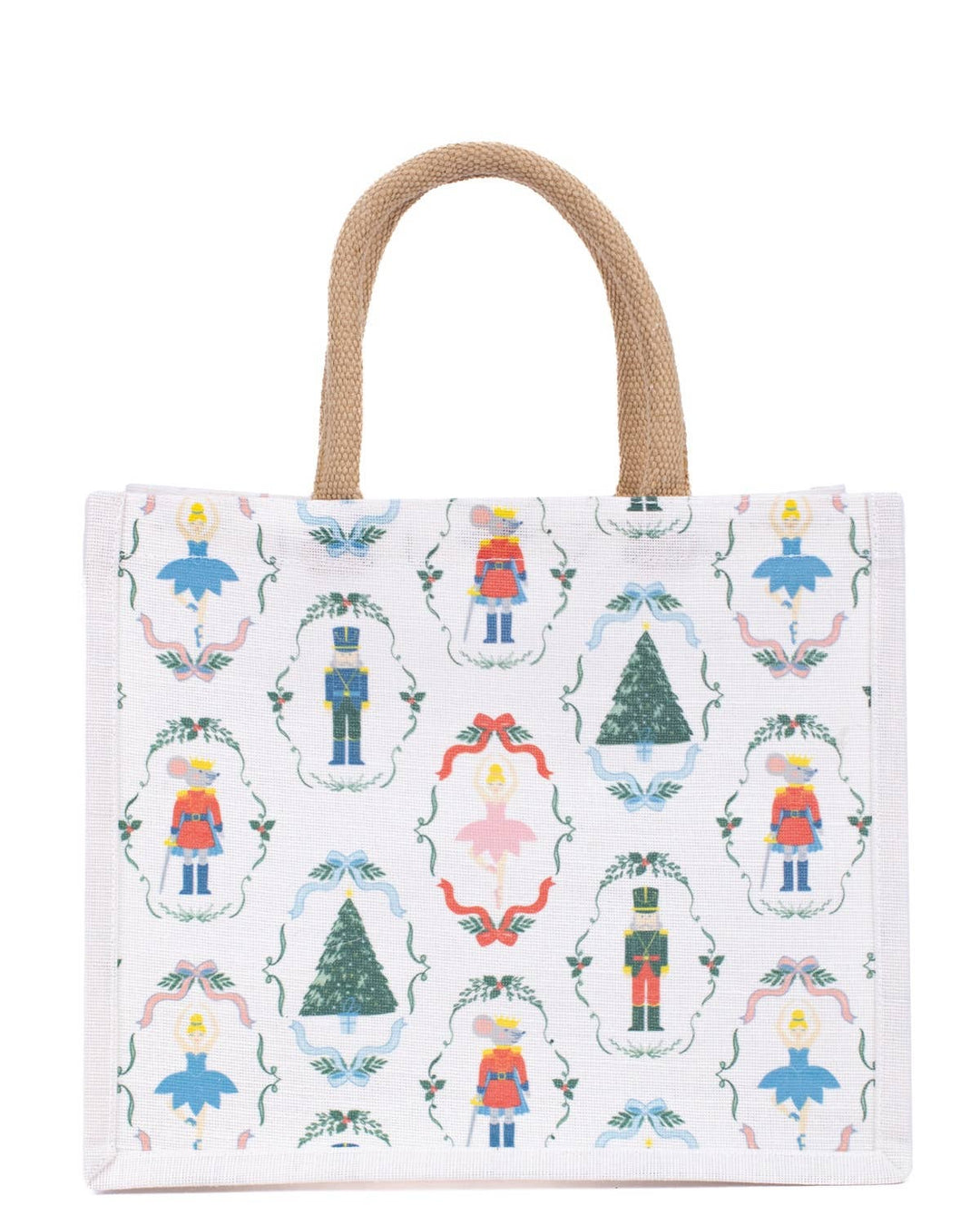 Nutcracker Waltz Juco Gift Tote - White/Multi - Gabrielle's Biloxi