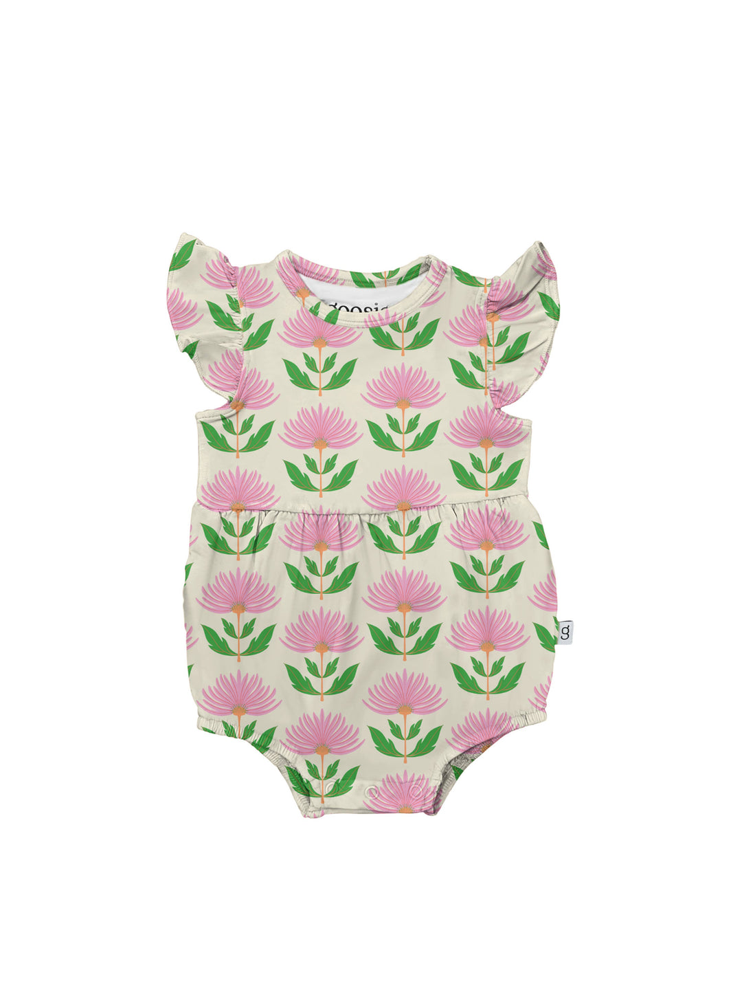 Pink Block Print Flowers - Flutter Bubble - Gabrielle's Biloxi