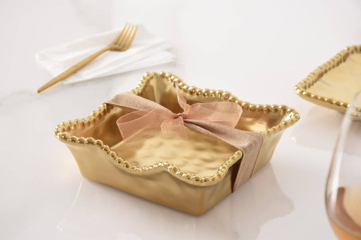 Pampa Bay Cocktail Napkin Holder - Gold - Gabrielle's Biloxi