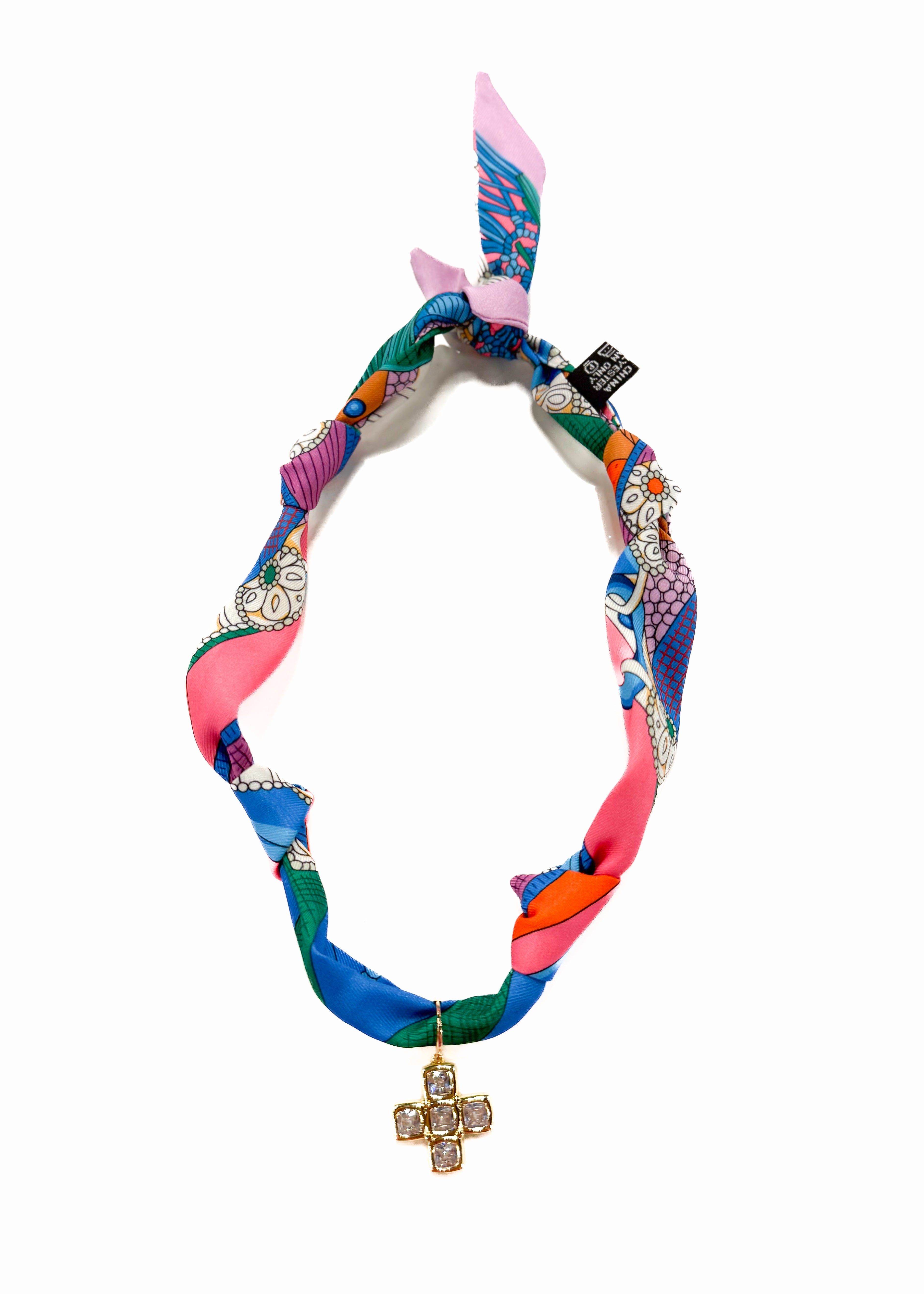 Scarf Necklace - Sunset Cross - Gabrielle's Biloxi