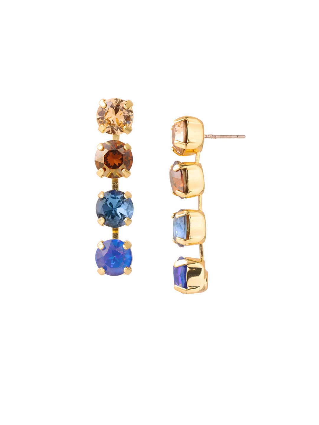 Matilda Dangle Earrings - Denim Moon