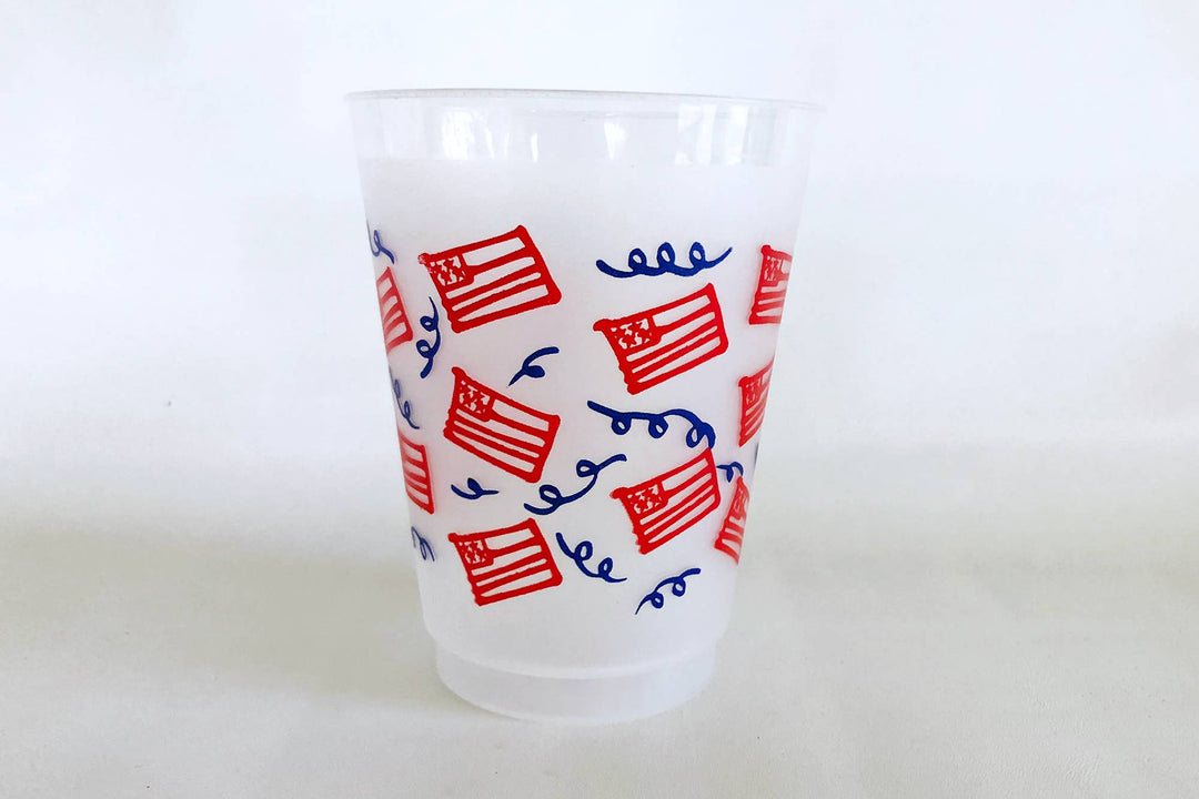 July 4th/Patriotic -American Flag Wrap Frost Cup