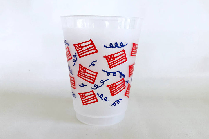 July 4th/Patriotic -American Flag Wrap Frost Cup